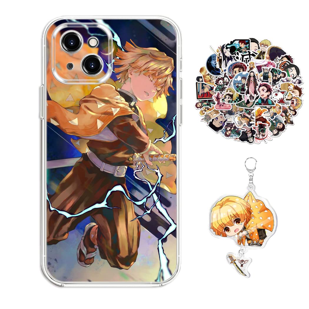 Compatible with iPhone 14 Pro Max Case Demon -Slayer Zenitsu Anime